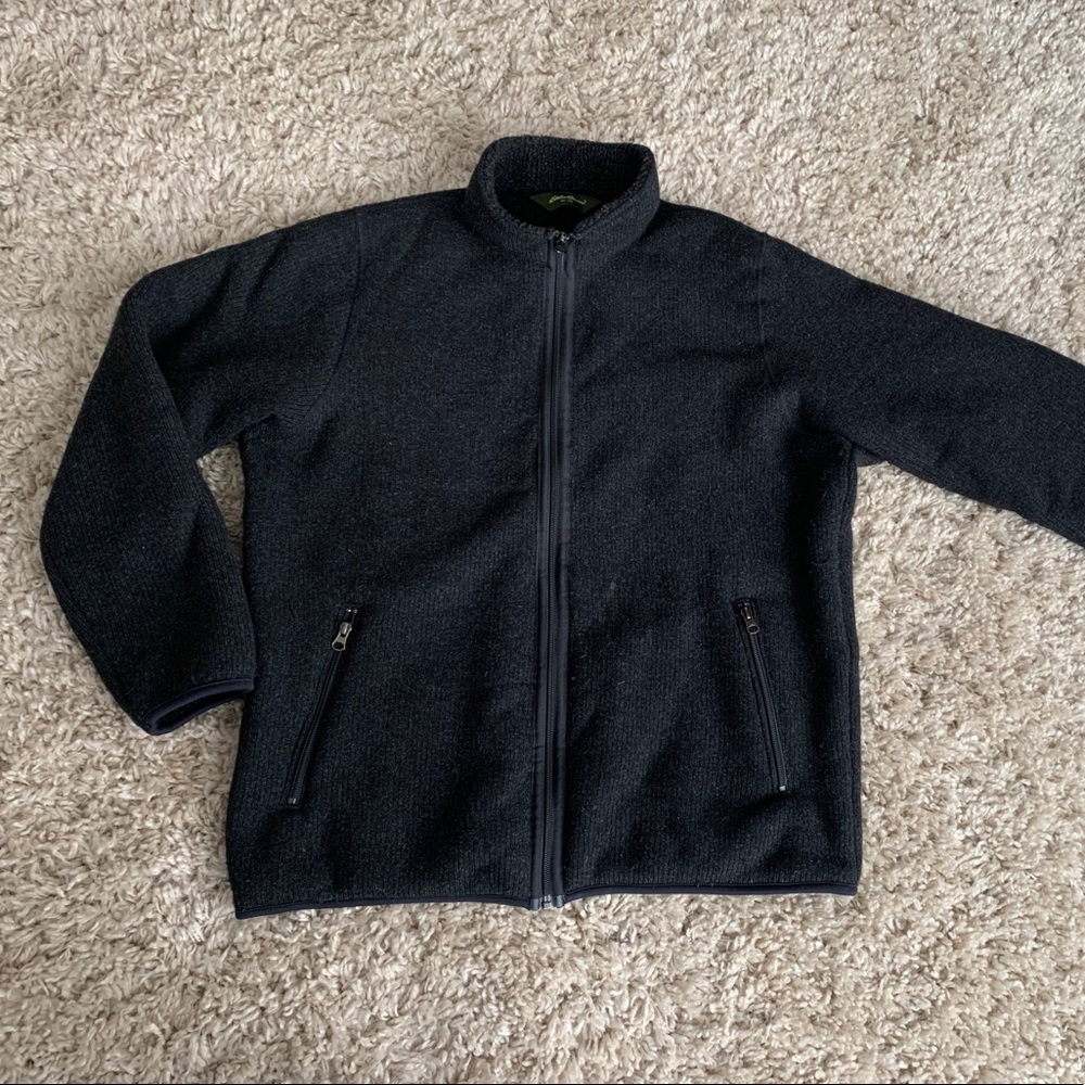 Eddie Bauer full zip knit jacket.